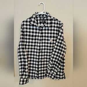 Carhartt Black & White Buffalo Check Flannel Shirt